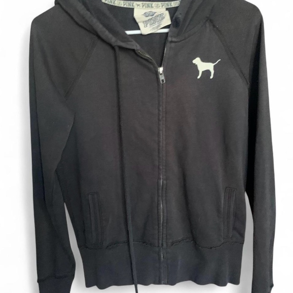 Victoria's Secret Black Zip-Up Hoodie
